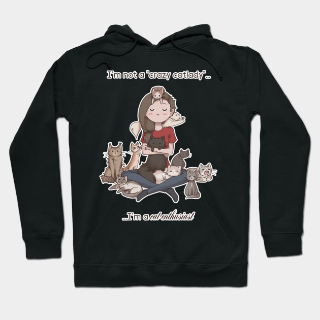 Cat Enthusiast Hoodie by Pastelkatto